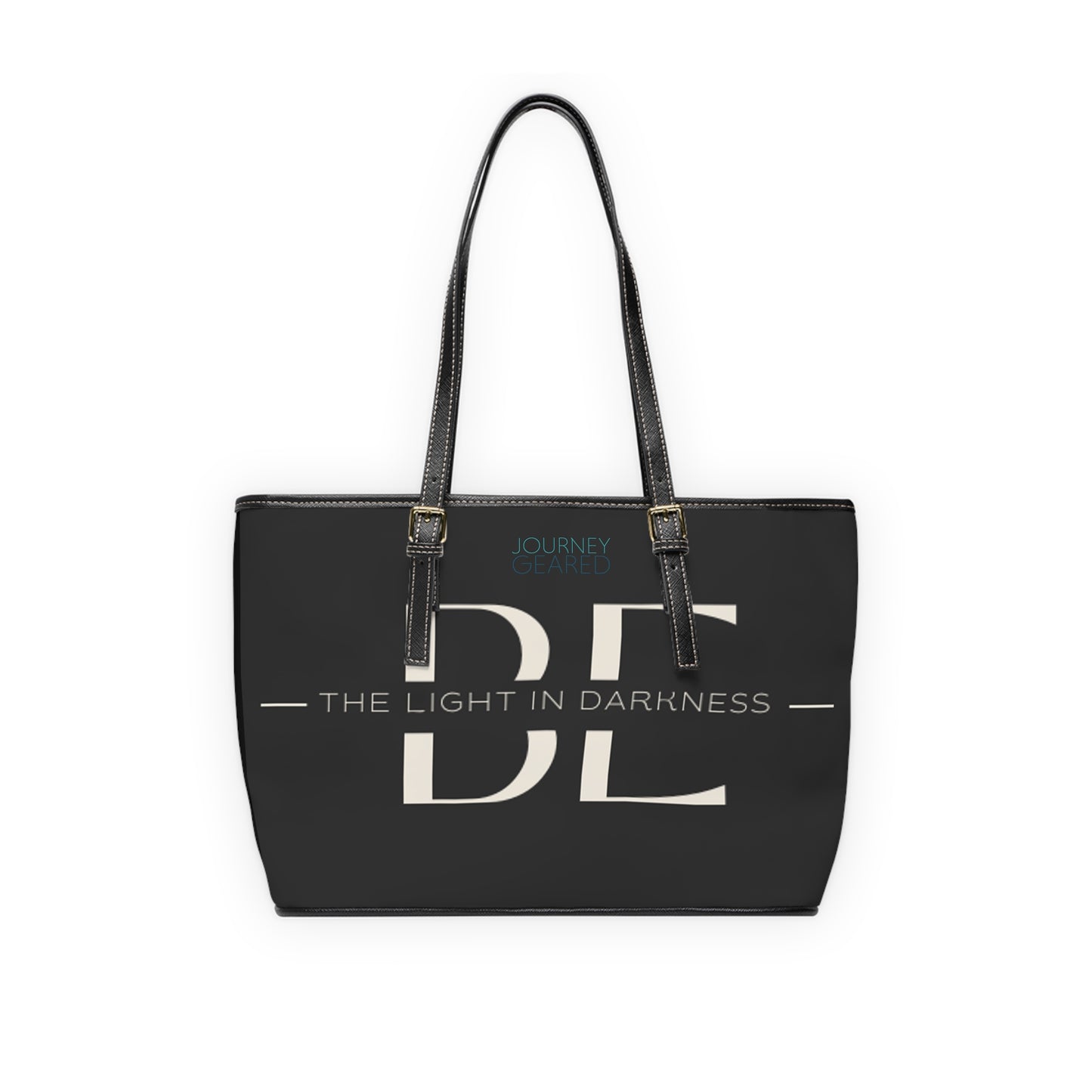 Be The Light in Darkness - Black PU Leather Shoulder Bag