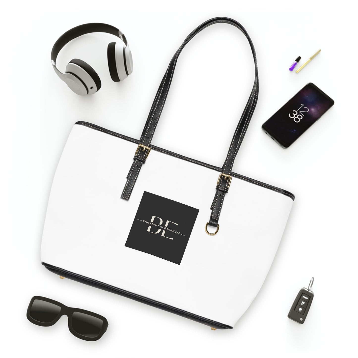 White Be the Light in Darkness Shoulder Bag