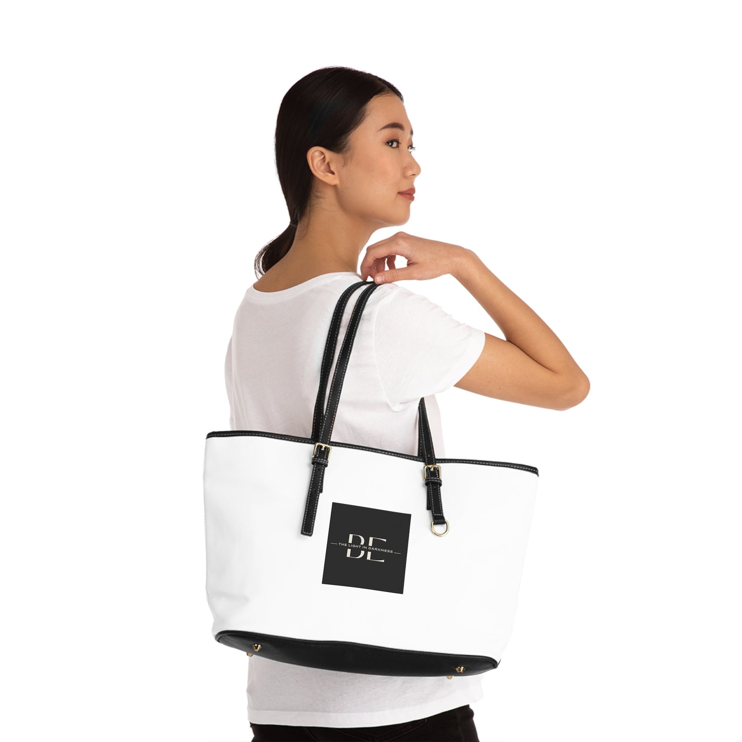 White Be the Light in Darkness Shoulder Bag