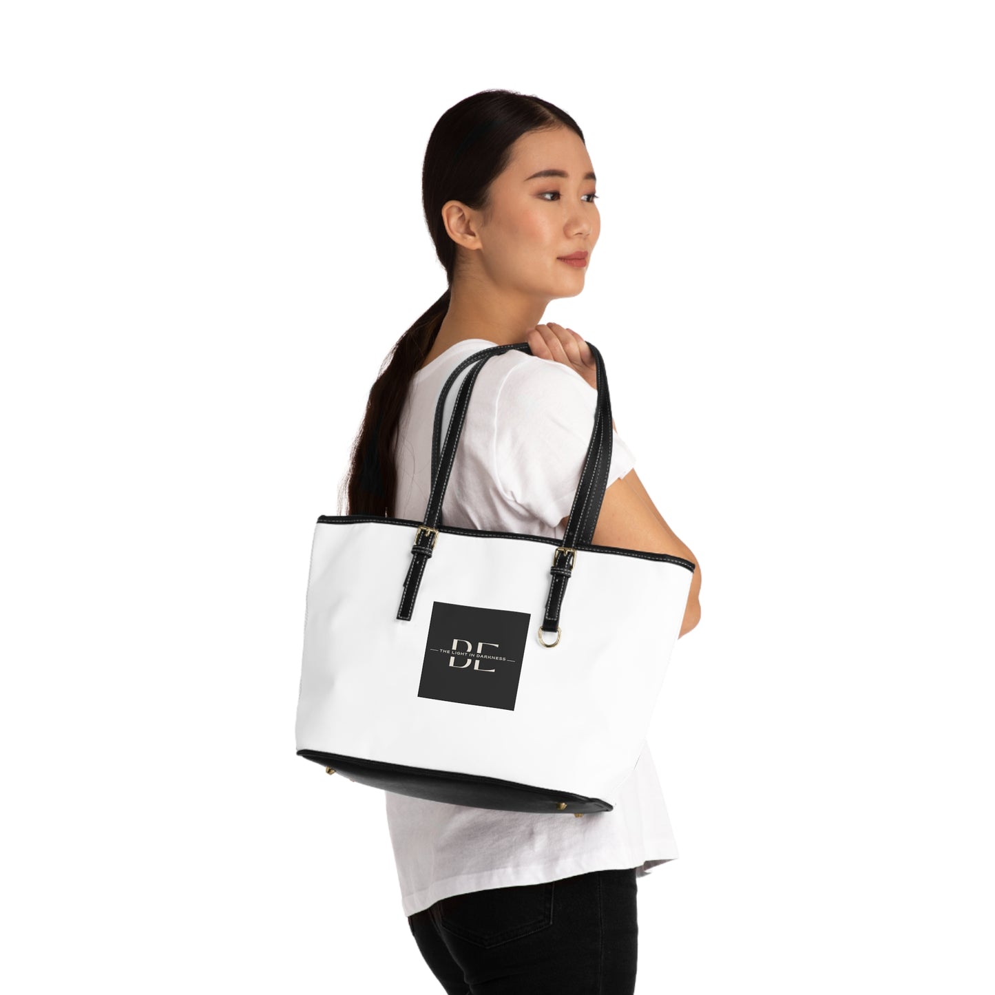 White Be the Light in Darkness Shoulder Bag