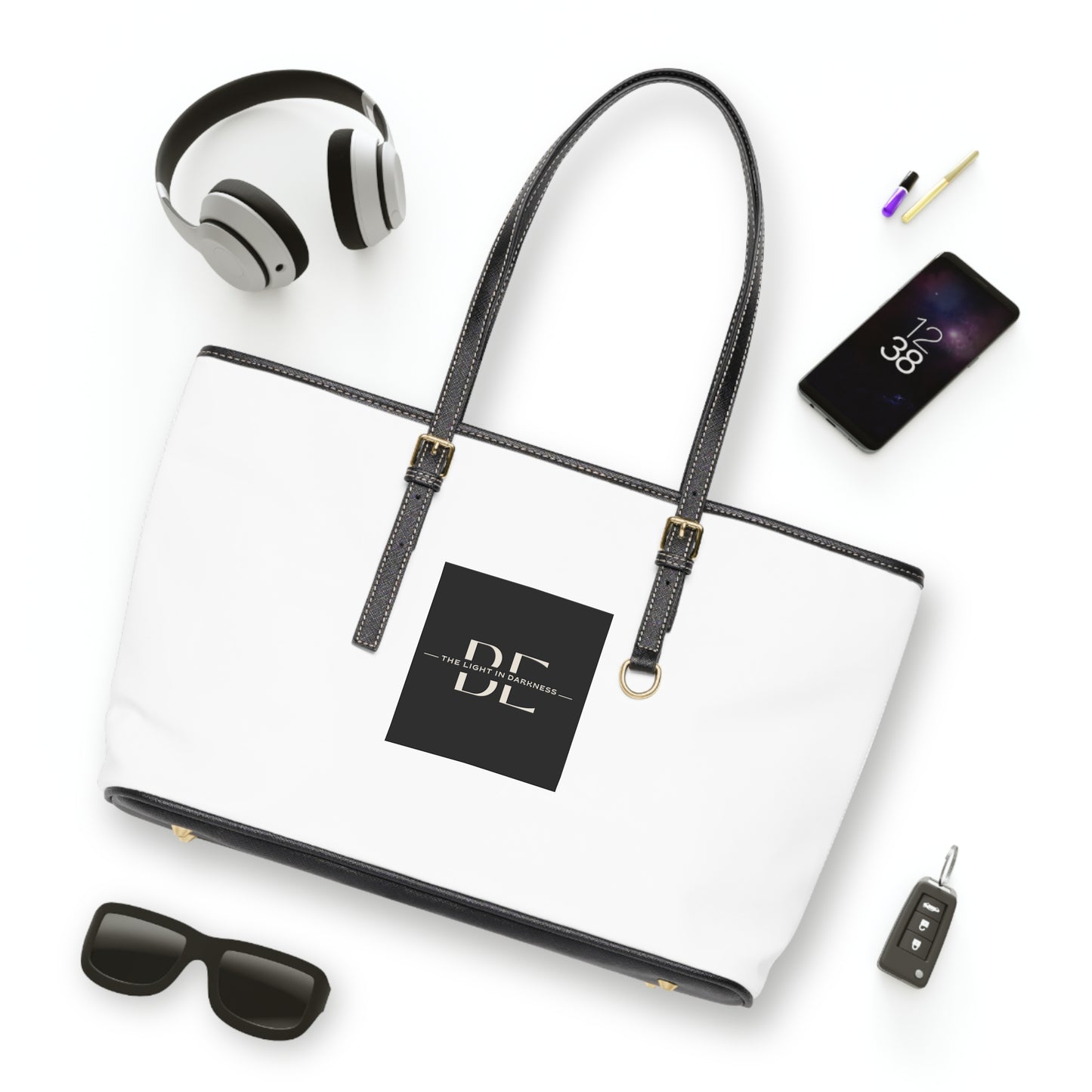 White Be the Light in Darkness Shoulder Bag